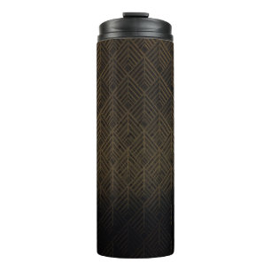 Art Deco 3D-Illustrationshintergrund Thermosbecher