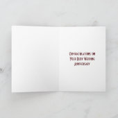 Art Deco 40. Hochzeitstag Ruby Red Karte (Innenseite)