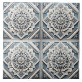 Art Deco 4 Quadrate Linien Alle Schattierungen Gra Fliese (Vorderseite)