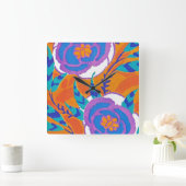 Art Deco #5 von Seguy im Emporio Moffa Quadratische Wanduhr (Zuhause)