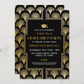 Art-Deco-Abschluss der 1920er Jahre Einladung Gats (Vorne/Hinten)