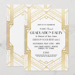 Art-Deco-Abschluss der 1920er Jahre laden Gatsby P Einladung