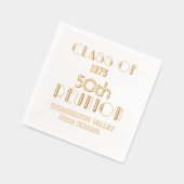 Art Deco Abschluss Milestone Wiedersehen #1 Servietten Mit Folie (Links)