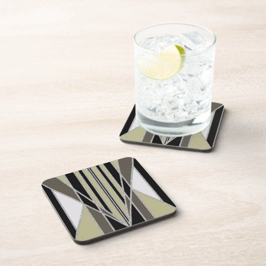 Art Deco Abstract Design Getränkeuntersetzer (Rechte Seite)
