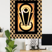 Art Deco Abstract Design Poster (Heimbüro)