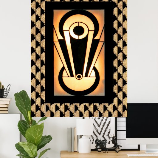 Art Deco Abstract Design Poster (Heimbüro)