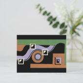 Art Deco Abstrakt (72) Postkarte (Stehend Vorderseite)