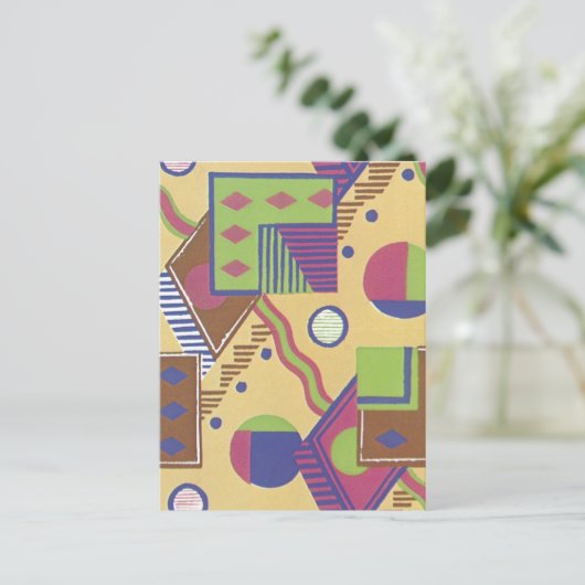 Art Deco Abstrakt (78) Postkarte (Stehend Vorderseite)