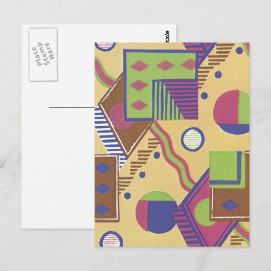 Art Deco Abstrakt (78) Postkarte (Vorne/Hinten)