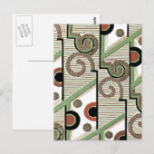 Art Deco Abstrakt (90) Postkarte (Vorne/Hinten)
