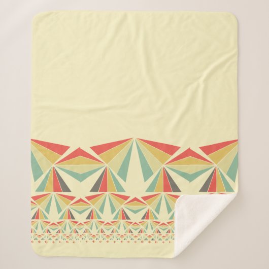 Art Deco abstrakt, Dreiecke, Pyramidenmuster Sherpadecke (Vorderseite)