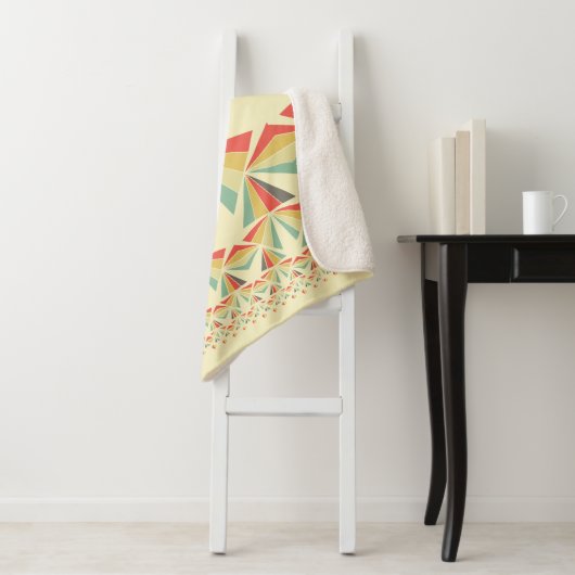 Art Deco abstrakt, Dreiecke, Pyramidenmuster Sherpadecke (Beispiel)