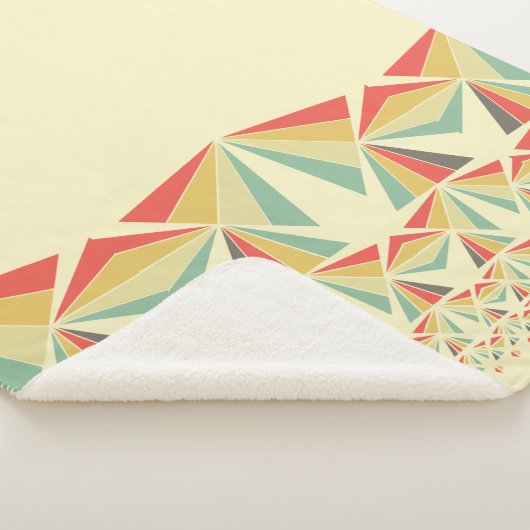 Art Deco abstrakt, Dreiecke, Pyramidenmuster Sherpadecke (3/4)