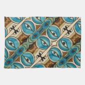 Art Deco Abstrakt Eyes Muster Geschirrtuch (Horizontal)