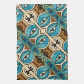 Art Deco Abstrakt Eyes Muster Geschirrtuch (Vertikal)