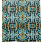 Art Deco Abstrakt Geometric Duschvorhang (Vorderseite)