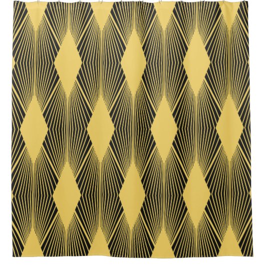 Art Deco Abstrakt geometrischer Hintergrund Duschvorhang (Vorderseite)