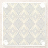 Art Deco: Abstrakt geometrischer Hintergrund Glasuntersetzer (Rückseite)