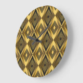 Art Deco: Abstrakt geometrischer Hintergrund Große Wanduhr (Winkel)