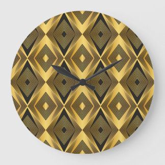 Art Deco: Abstrakt geometrischer Hintergrund Große Wanduhr