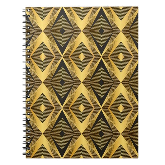 Art Deco: Abstrakt geometrischer Hintergrund Notizblock (Vorderseite)