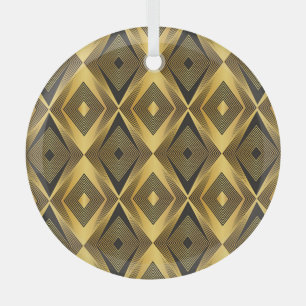 Art Deco: Abstrakt geometrischer Hintergrund Ornament Aus Glas