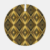 Art Deco: Abstrakt geometrischer Hintergrund Ornament Aus Glas (Rückseite)