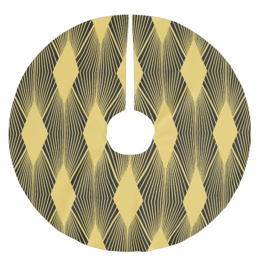 Art Deco Abstrakt geometrischer Hintergrund Polyester Weihnachtsbaumdecke (Vorderseite)