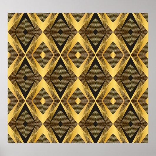 Art Deco: Abstrakt geometrischer Hintergrund Poster (Vorne)