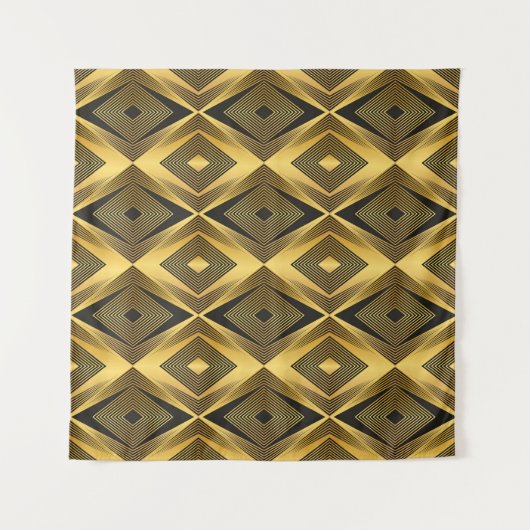 Art Deco: Abstrakt geometrischer Hintergrund Wandteppich (Vorderseite (Horizontal))