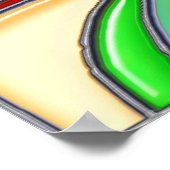 Art Deco Abstrakt Tulips Poster (Ecke)