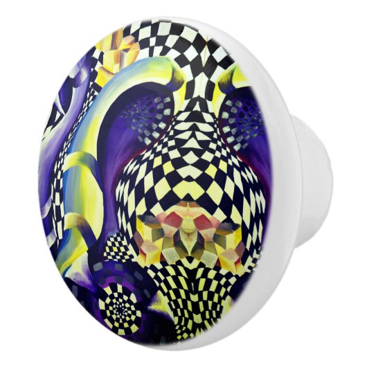 Art Deco - Abstrakte Diffusion Keramikknauf (Rechts)