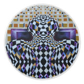 Art Deco - Abstrakte Diffusion Keramikknauf (Vorderseite)