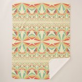 Art Deco abstrakte Dreiecke Sherpadecke (Vorderseite)