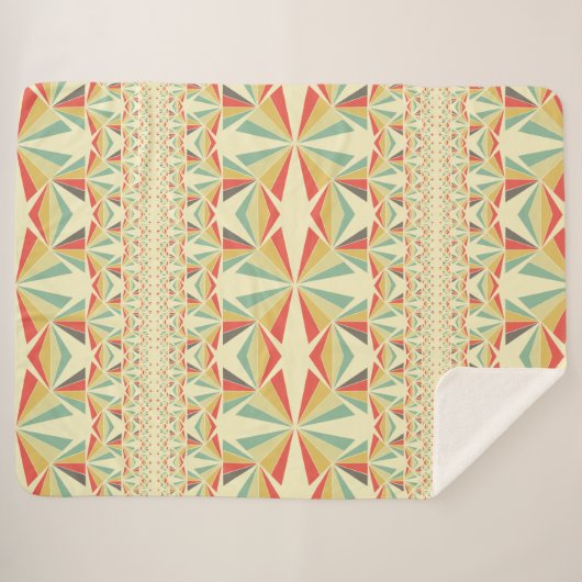 Art Deco abstrakte Dreiecke Sherpadecke (Vorderseite (Horizontal))