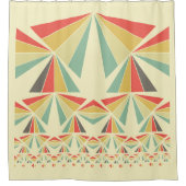 Art Deco Abstrakte Vintage Pyramiden Duschvorhang (Vorderseite)