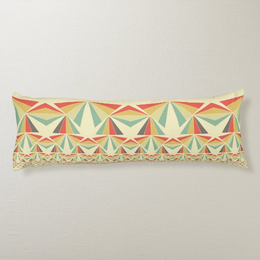 Art Deco Abstrakte Vintage Pyramiden Seitenschläferkissen (Rückseite)