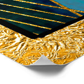 Art Deco Abstraktes Musterplakat Poster (Ecke)