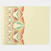 Art Deco Abstraktes Vintages Pyramidenmuster Fleecedecke (Vorderseite (Horizontal))