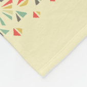 Art Deco Abstraktes Vintages Pyramidenmuster Fleecedecke (Ecke)