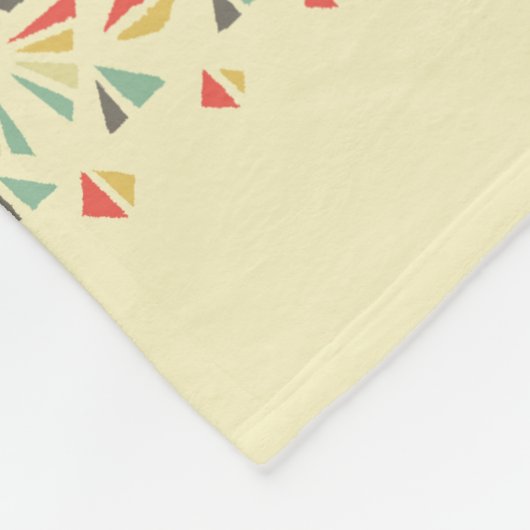 Art Deco Abstraktes Vintages Pyramidenmuster Fleecedecke (Ecke)