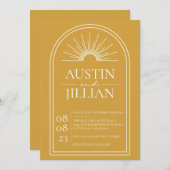 Art Deco Accents Hochzeiten Einladungen (Vorne/Hinten)