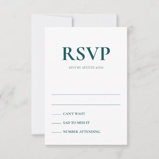 Art Deco Accents Wedding Response Cards Einladung (Vorderseite)