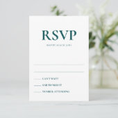 Art Deco Accents Wedding Response Cards Einladung (Stehend Vorderseite)