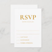 Art Deco Accents Wedding Response Cards Einladung (Vorne/Hinten)