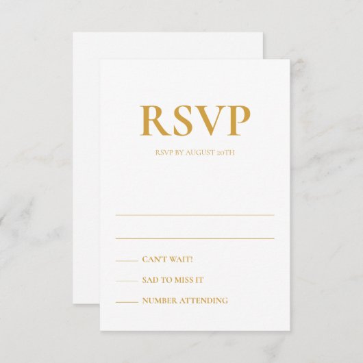 Art Deco Accents Wedding Response Cards Einladung (Vorne/Hinten)