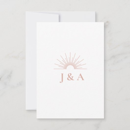 Art Deco Accents Wedding Response Cards Einladung (Rückseite)