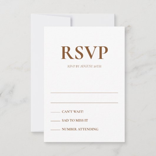 Art Deco Accents Wedding Response Cards Einladung (Vorderseite)