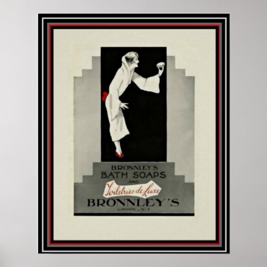 Art Deco Ad Bronnley's Soap 16 x 20 Poster (Vorne)