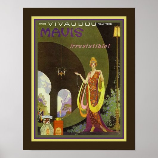 Art Deco Ad für Mavis Perfume aus den 20er Jahren Poster (Vorne)
